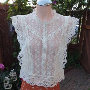 Vintage-Style Lace Blouse